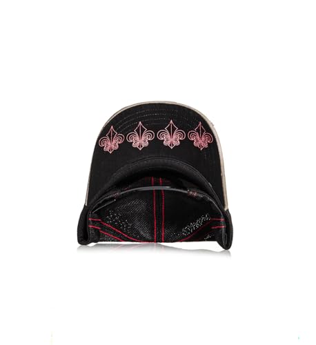 Affliction Men's Baseball Cap, Gothic Style, Embroidered Pattern - color: Dirty Potassium Spray (Winged Reaper)
