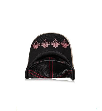 Affliction Men's Baseball Cap, Gothic Style, Embroidered Pattern - color: Dirty Potassium Spray (Winged Reaper)