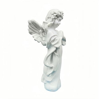 Resin Praying Angel Girl Figurine,Elegant Angel Statue Sculpture,Religious Memorial Collectible Decor for Home Bedroom Living Room Office Desk,Inspirational Gift for Women Friends Family