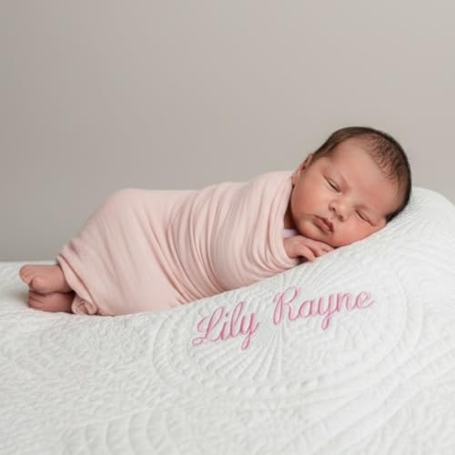 Personalized Baby Blanket – Custom Name, Monogram & Birth Stats, Soft Cotton Heirloom Quilt Keepsake, Unique Baby Gift for Boys & Girls (Monogram Classic) - color: Monogram Classic