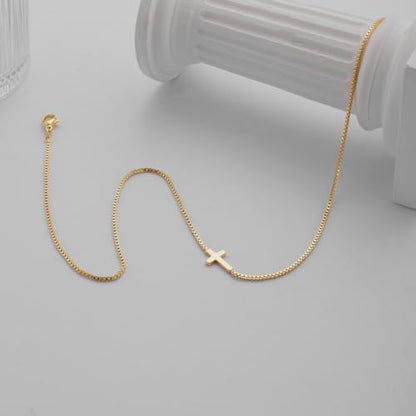 Cross Necklace for Women 14k Gold/Silver Plated Dainty Pendant Necklaces Trendy Jewelry Non Tarnish Hypoallergenic Waterproof Lightweight Gift for Women - style: small cross necklace