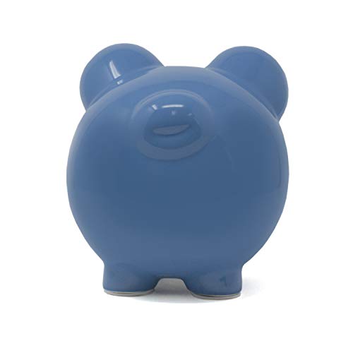 Child to Cherish Ceramic Piggy Bank, Dark Blue - color: Dark Blue