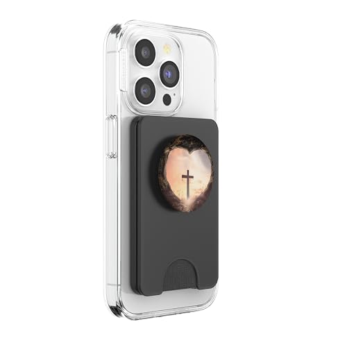 Jesus Christ Cross Sunrise Heaven Heart PopSockets PopWallet for MagSafe - style: Magnetic PopWallet