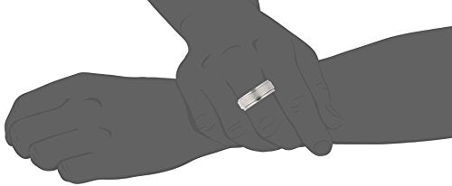 Amazon Essentials Steeltime Men's 18k Gold Plated Our Father Prayer Spinner Band Ring , (previously Amazon Collection) - color: Silver, size: 12