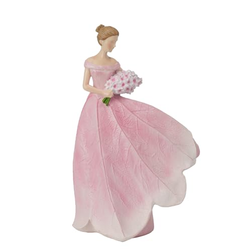 Guichifun Pink Leaf Angel Girls Fairy Statue Collection Home Decoration - color: Pink-flower, size: Large