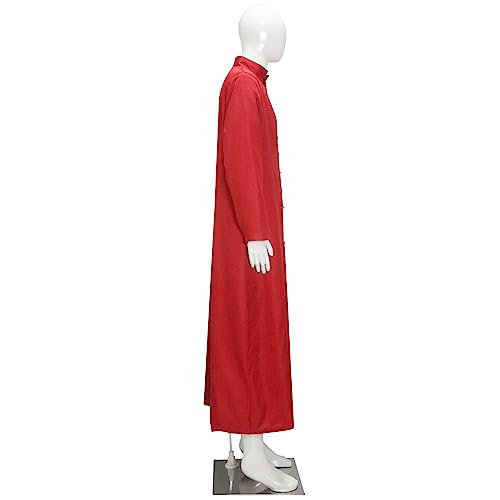 MYAYD Women's Cassock Robe Church Robe Choir Minister Clergy Pulpit Liturgical Black White - color: Red, size: Large
