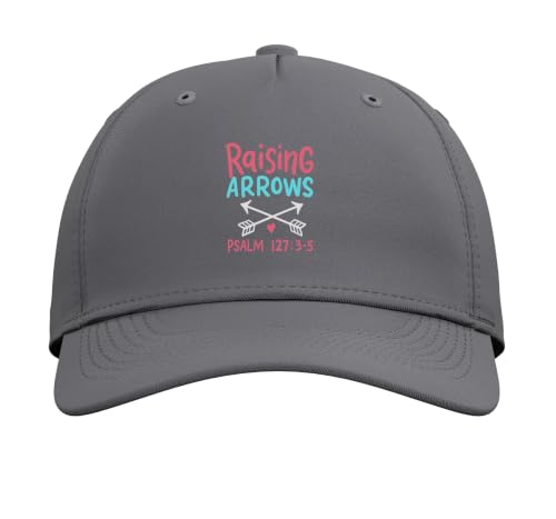 Raising Arrows - Christ Christian Psalm Bible Verses Adjustable Baseball Hat - color: Slate Grey