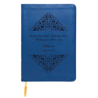 Personalized Catholic Bible, Verse 1 Corinthians 13:13 - Greatest is Love Holy Matrimony Wedding Bible - and Now These Three Remain, Religious Anniversary & Wedding Gifts