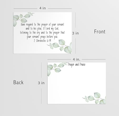 Red Door Inspirations Prayer Request and Praise Cards 3x4 inch - Pack of 50 - Made in the USA! (Eucalyptus Prayer and Praise Cards)
