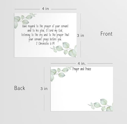Red Door Inspirations Prayer Request and Praise Cards 3x4 inch - Pack of 50 - Made in the USA! (Eucalyptus Prayer and Praise Cards)