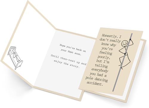 FANCYLUCKY Funny Get Well Soon Card for Women Men, Surgery Recovery Card - style: FY-378