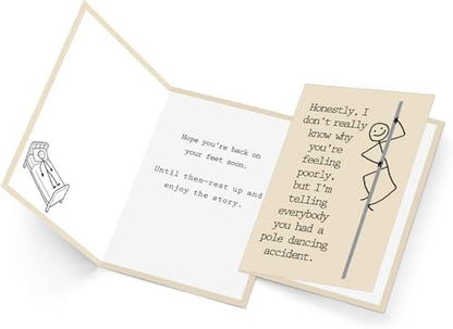 FANCYLUCKY Funny Get Well Soon Card for Women Men, Surgery Recovery Card - style: FY-378