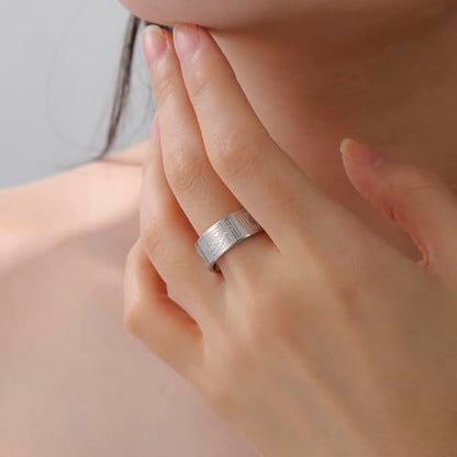 VASSAGO Stainless Steel Ancient Egyptian Ring for Men Women - color: silver, size: 8