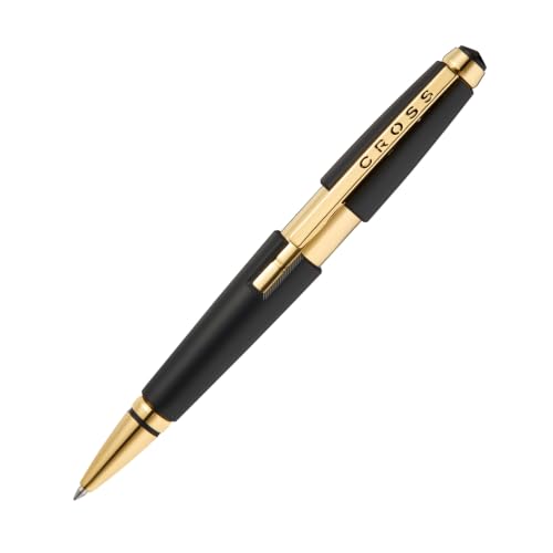 Cross Edge Matte Black Selectip Rollerball Pen, Medium Point, Black Ink - color: Black