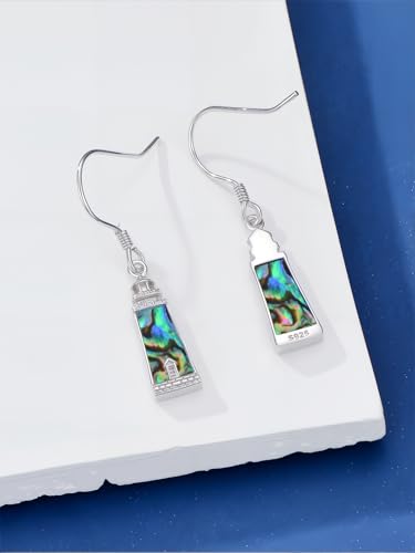 Dorunmo 925 Sterling Silver Mustard Seeds Dangle Earrings for Women Mountains Earrings Hypoallergenic Christmas Jewelry Gifts for Women - style: Lighthouse