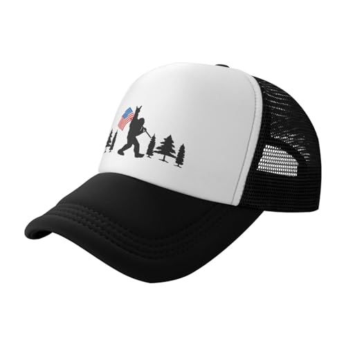 MOLAIGIN Trucker Hat, Adjustable Snapback Hat, Baseball Cap for Men Women, Breathable Mesh for Casual Wear - color: Black14