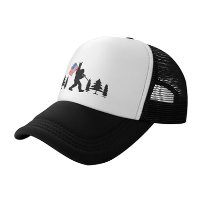 MOLAIGIN Trucker Hat, Adjustable Snapback Hat, Baseball Cap for Men Women, Breathable Mesh for Casual Wear - color: Black14