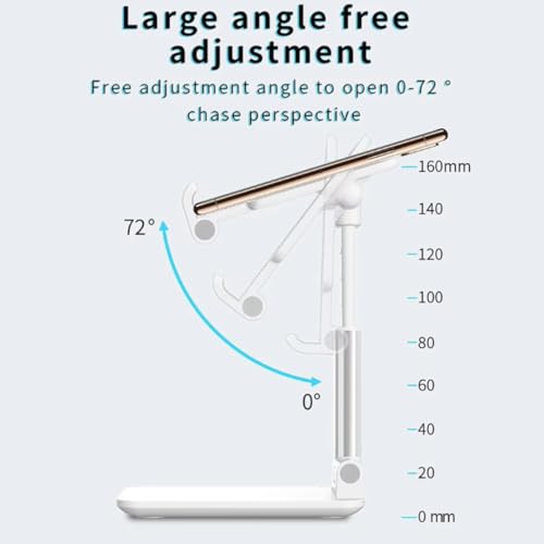 Adjustable Cell Phone Stand – Foldable Desk Phone Holder for iPhone 16 15 14 13 12 11 Pro Max, Galaxy S25 S24, All Smartphones, Portable Office & Home Accessory (Silver) - color: Silver