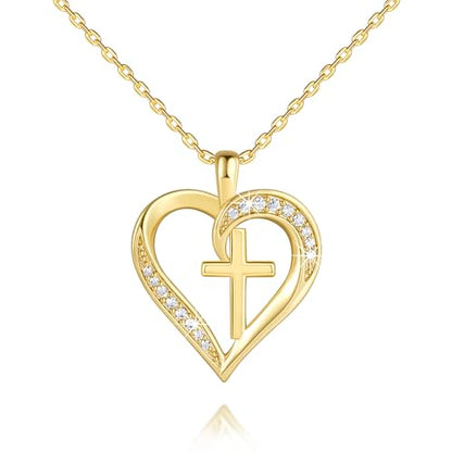 Cross Necklace for Women 14K Gold Cross Necklaces for Women