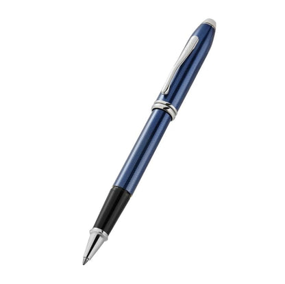 Cross Townsend® Polished Translucent Cobalt Blue Engraved Diamond Cut Pattern with Polished Chrome Appointments Selectip® Rollerball Pen