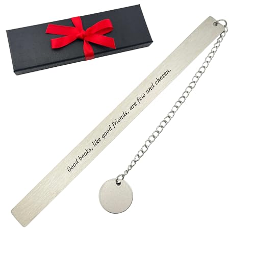 Custom Metal Bookmark with Disc Charm Durable Stainless Steel Gift Box - style: Disc Bookmark Engraved