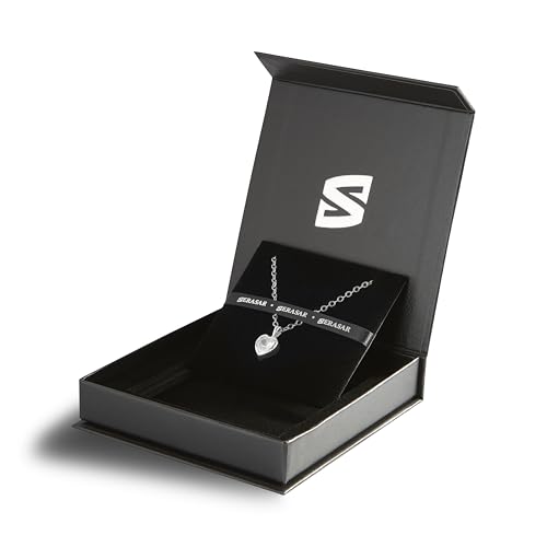SERASAR Premium Necklace Women| 316L Stainless-Steel | 18 Carat - color: Silver, style: Love