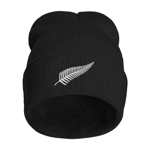 Embroidery Beanie for Men & Women, Multi-Season Stretch Skull Knit Hats, Winter Warm Beanie - color: New Zealand
