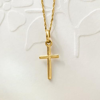 Pure Collection by Ross-Simons 14kt Yellow Gold Classic Cross Pendant Necklace