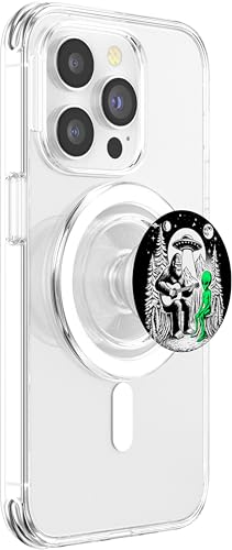 Bigfoot Plays Guitar Sasquatch Camping Big Foot UFO Alien PopSockets PopGrip for MagSafe - style: Magnetic PopGrip