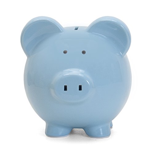 Child to Cherish Ceramic Piggy Bank, Blue - color: Light Blue
