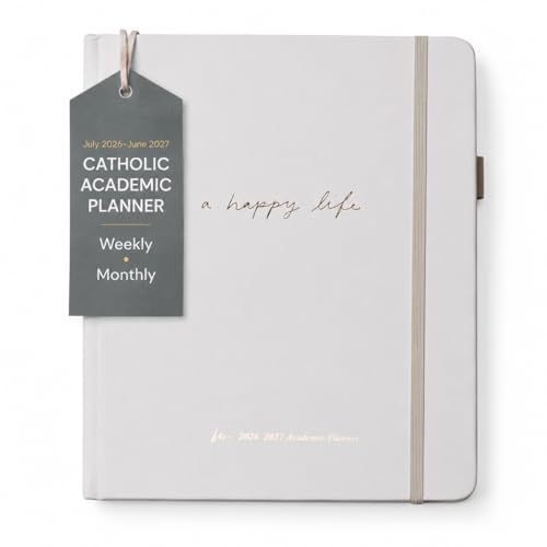 Catholic Academic Planner 2026-2027 for Women – Liturgical Planner with Prayer Prompts, Feast Days & Gratitude Journal – 6.25” x 8.25”, Mini Layout, Perfect Bound - size: Mini Layout