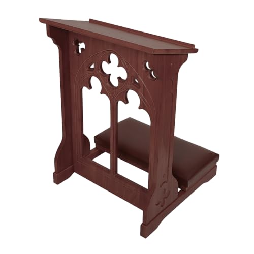 CB Church Supply Solid Maple Folding Padded Kneeler, Walnut, Windsor