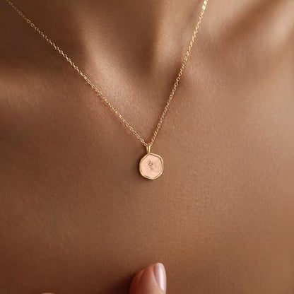 Cross Necklace for Women,Dainty 14k Gold Plated Pendant Necklaces - color: Gold-1