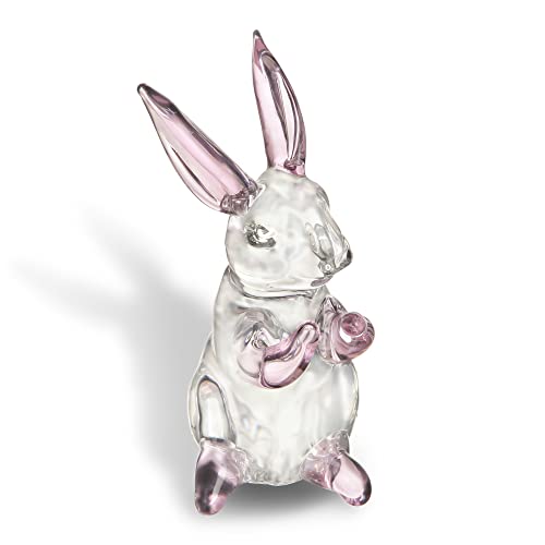 3.5'' Crystal Rabbit Figurine Collectibles Spring Easter Bunny Decorations - style: Pink Rabbit