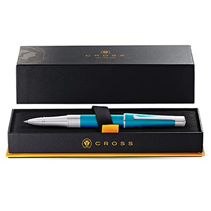 Cross Beverly Refillable Gel Ink Rollerball Pen, Medium Rollerball, Includes Premium Gift Box - Translucent Teal Lacquer - color: Translucent Teal Lacquer, style: Rollerball Pen