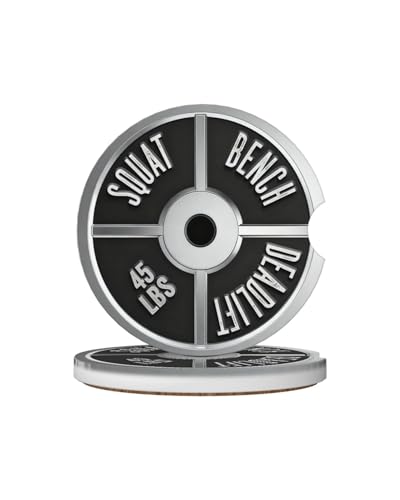 Ceramic Car Cup Coasters 2PCS - Barbell - color: Barbell
