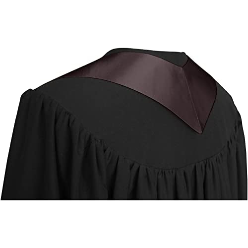 Premium Choir Traditional Stole - Solid Color - Satin - Unisex - color: Brown