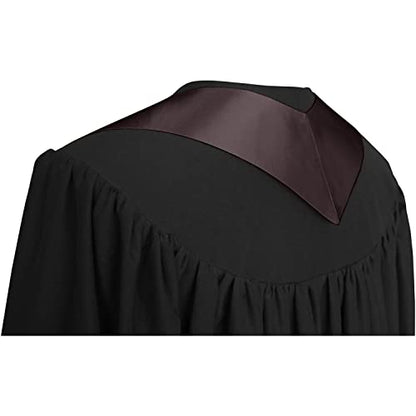 Premium Choir Traditional Stole - Solid Color - Satin - Unisex - color: Brown