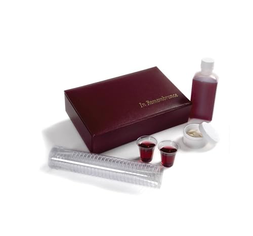 Broadman Portable Communion Set, Maroon, 25 Cups - size: 25 Count (Pack of 1)