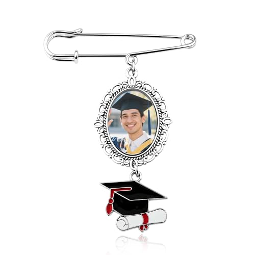 Wedding Double Picture Frame Brooch for Bride Grooms Boutonniece Pin for Wedding Bouquet - color: Color M