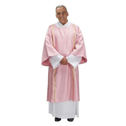 Trinity Church Supply Classic Jacquard Dalmatic Inner Stole Church Clergy Catholic Christian Cotton Vestment Pastor Gift, Color - Rose, Length - 59 Inch
