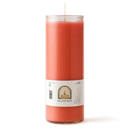 3pk Pink Rosa 90hr | 7-Day Prayer Candles - Glass Jar Veladoras, Unscented Paraffin Wax | Friendship, Romance & Affection Novena - Catholic Hispanic Church Altar, Memorial Vigil, Harmony Gift - color: Pink