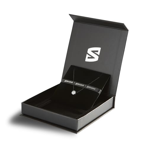 SERASAR Premium Necklace Women| 316L Stainless-Steel | 18 Carat - color: Black, style: Zirconia