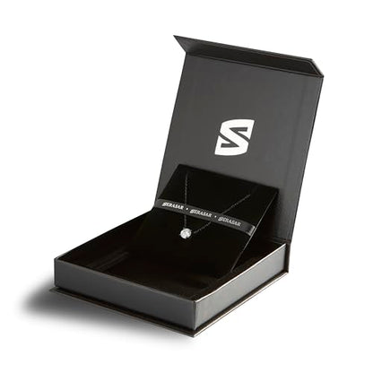 SERASAR Premium Necklace Women| 316L Stainless-Steel | 18 Carat - color: Black, style: Zirconia