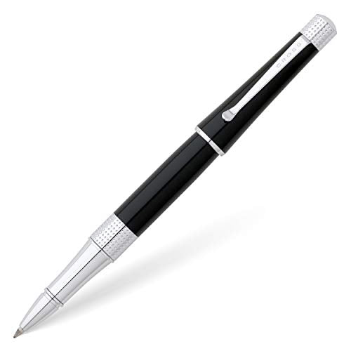 Cross Beverly Refillable Gel Ink Rollerball Pen, Medium Rollerball, Includes Premium Gift Box - Black Lacquer - color: Black, style: Rollerball Pen