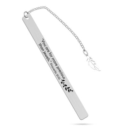 Bible Verse Metal Bookmark Gift Christian Book Marks for Women Men Inspirational Baptism Religious Confirmation Gifts First Communion Gifts Metal Christian Bookmark for Book Lovers Bookworms