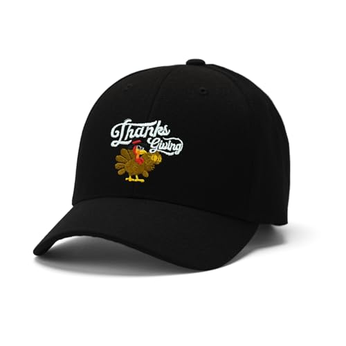 Embroidered Baseball Cap for Women Men Adjustable Baseball Hat Black Baseball Cap Trucker Hat - color: Thanksgiving