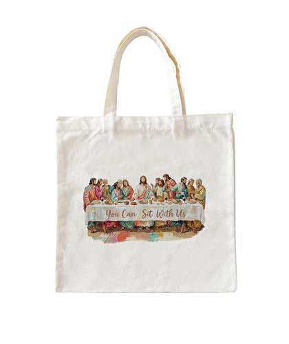Christian Jesus Inspirational Canvas Tote Bag for Church Baptism - color: Jesus5