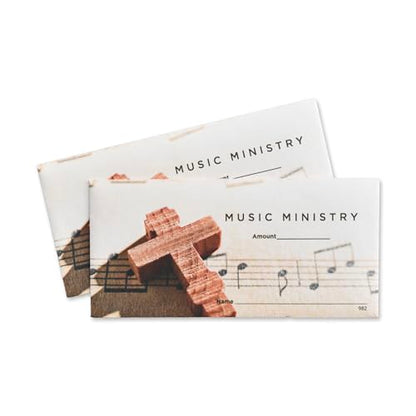 Music Ministry Offering Envelopes for Church | 3" x 6 5/16" (500)