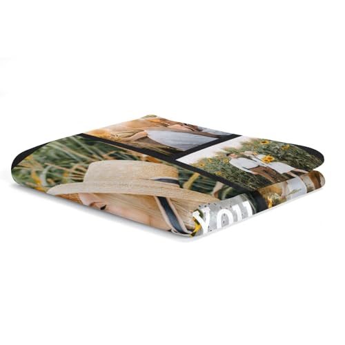 inkArts Custom Blanket with Photo, Personalized Blanket, Customized Photo Blankets, Customizable Picture Blankets, Personalized Anniversary Couple Gifts for Women Men Her Him Girlfriend Boyfriend - color: 7 Photos